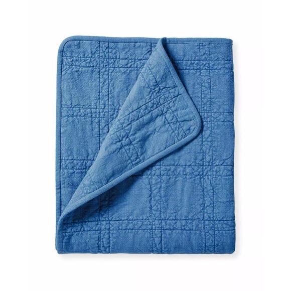 Pottery Barn Serena & Lily Blue Beach House Blanket 50 X 76 - Picture 1 of 11